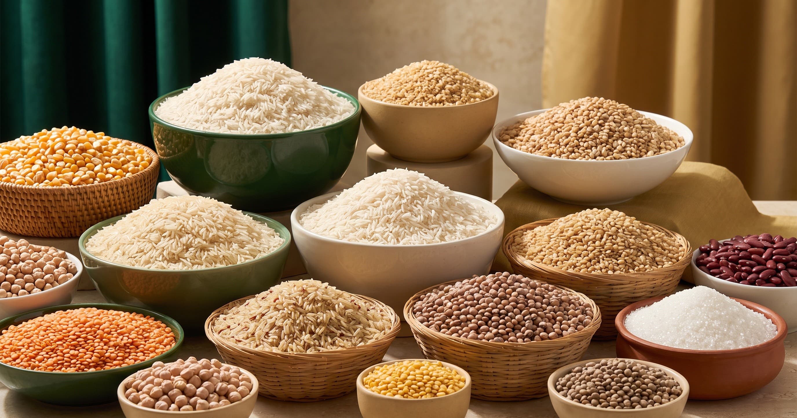 Grains, Pulses & Staples